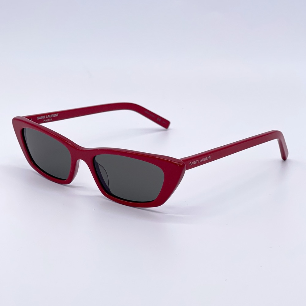 NEW SAINT LAURENT SL277 003 RED CAT EYE SUNGLASSES - Picture 6 of 12